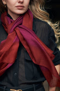Cashmere & Linen Scarf – Red Magenta