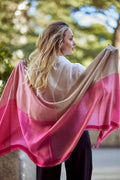 Cashmere & Linen Scarf – Pink Blocks