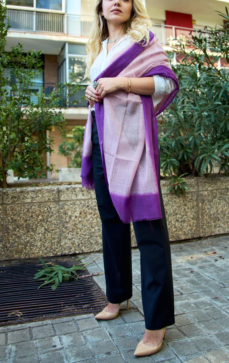 Cashmere & Linen Scarf – Lavender