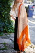 Cashmere & Linen Scarf – Tuscan Sunset Orange