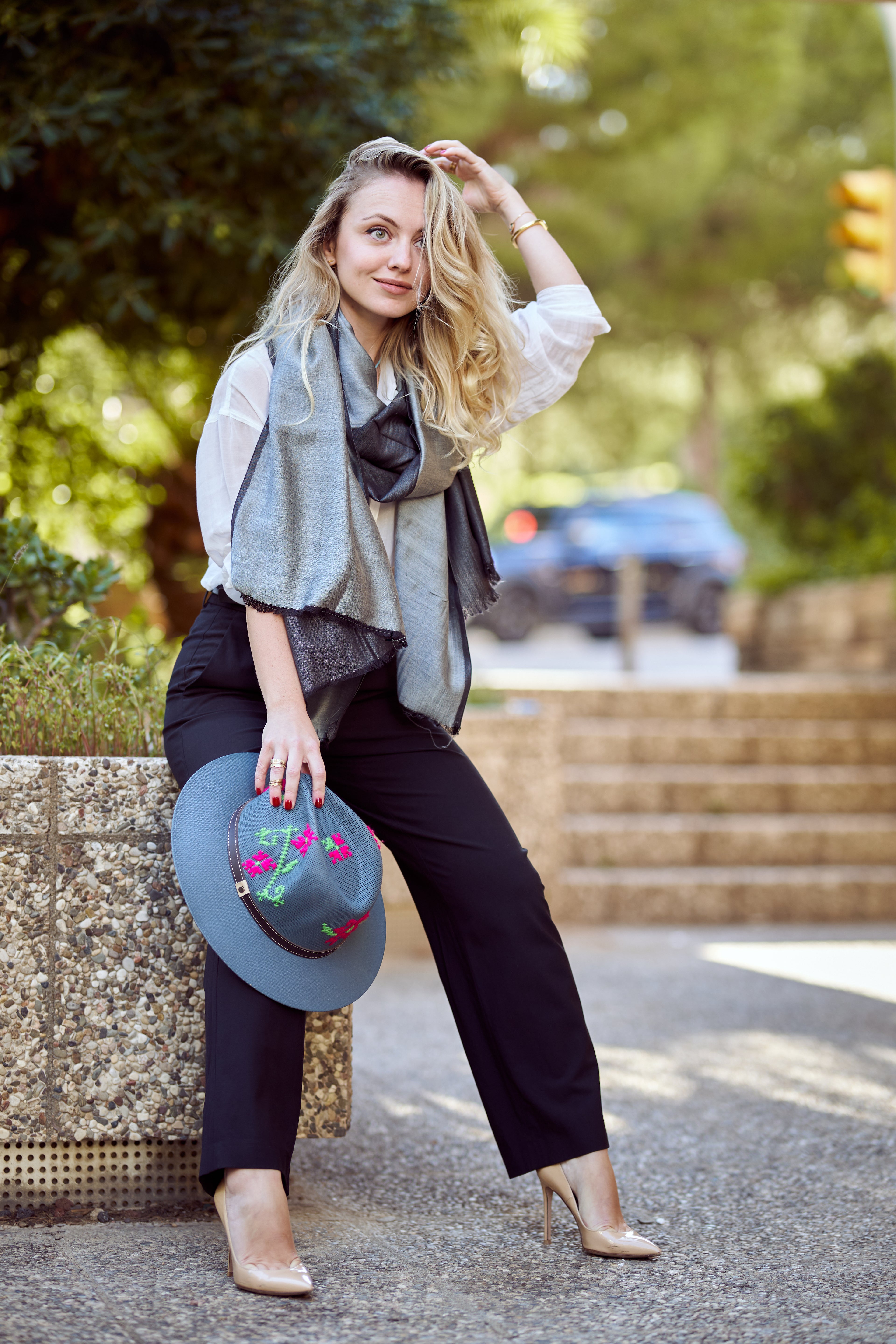 Cashmere & Silk Scarf – Charcoal