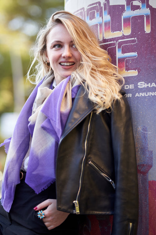 Cashmere & Linen Scarf – Lavender