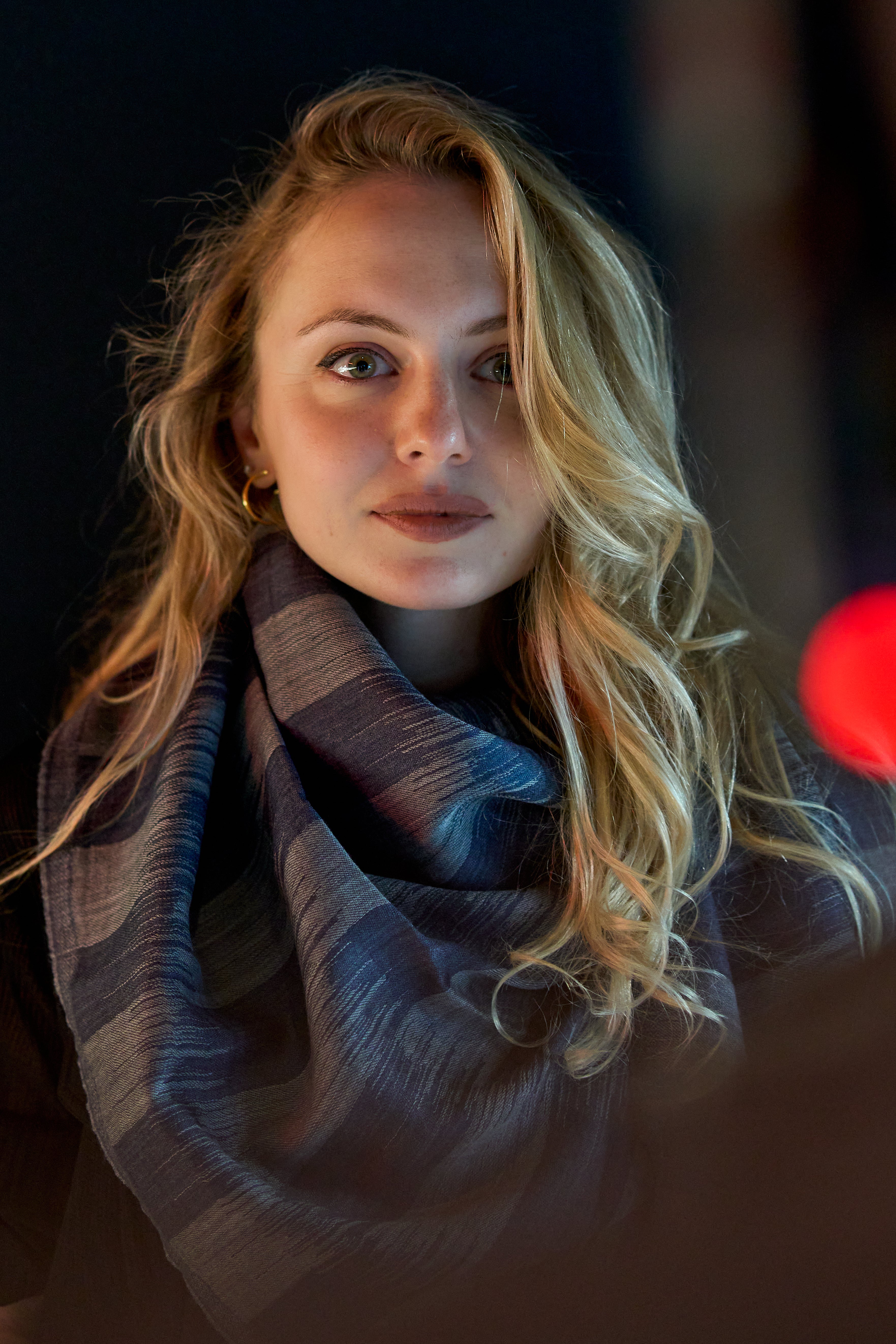 Cashmere & Linen Scarf – Ikat print